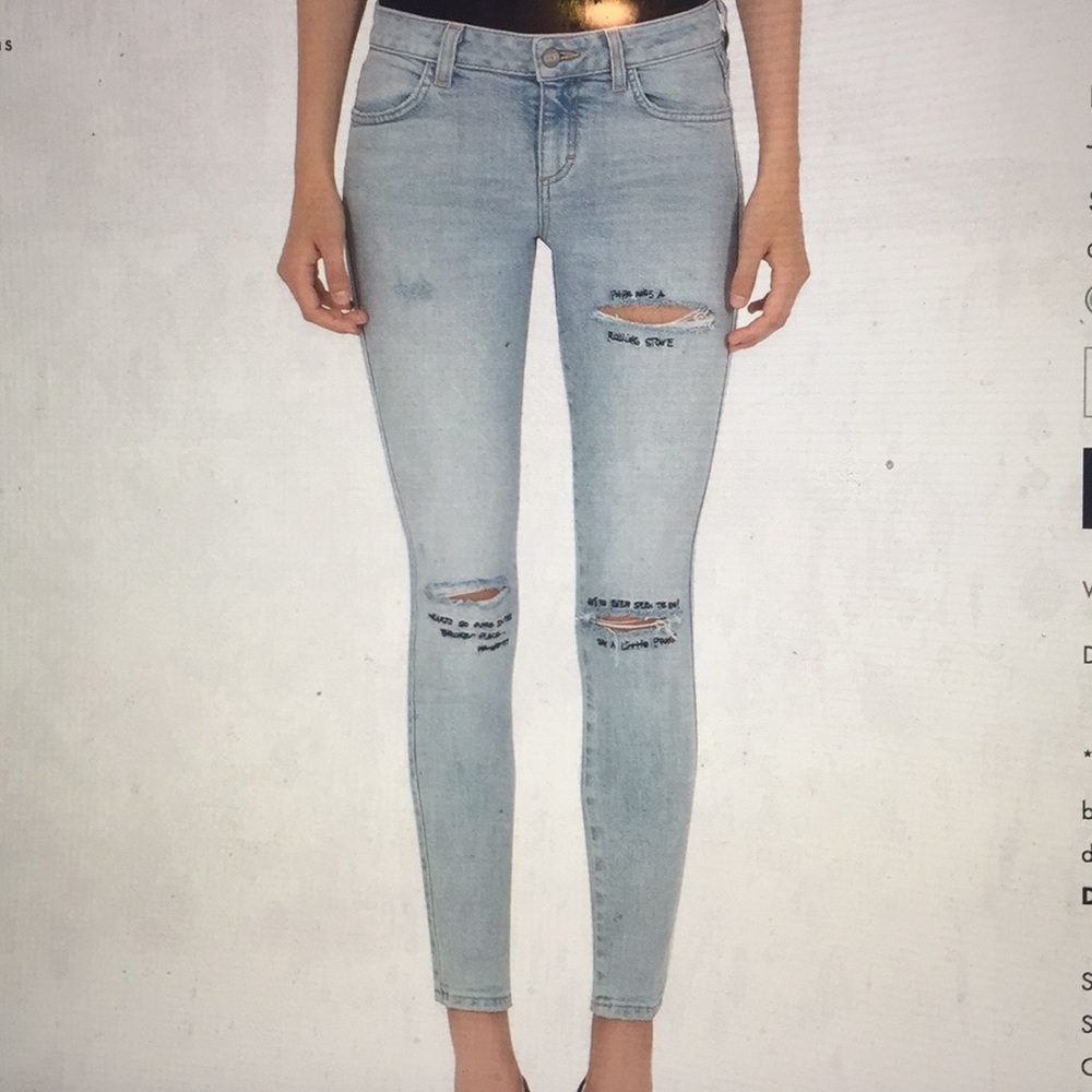 Siwy Women’s Light Blue Jeans with Writing Detail